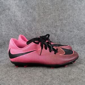 Nike Shoes Kids Girls 5Y Soccer Cleats Bravata II FG Pink Black Lace Up Sport